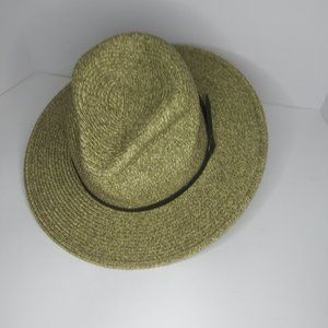 Vintage Florentino Handcrafted In Italy Woven Tan Fedora Like New